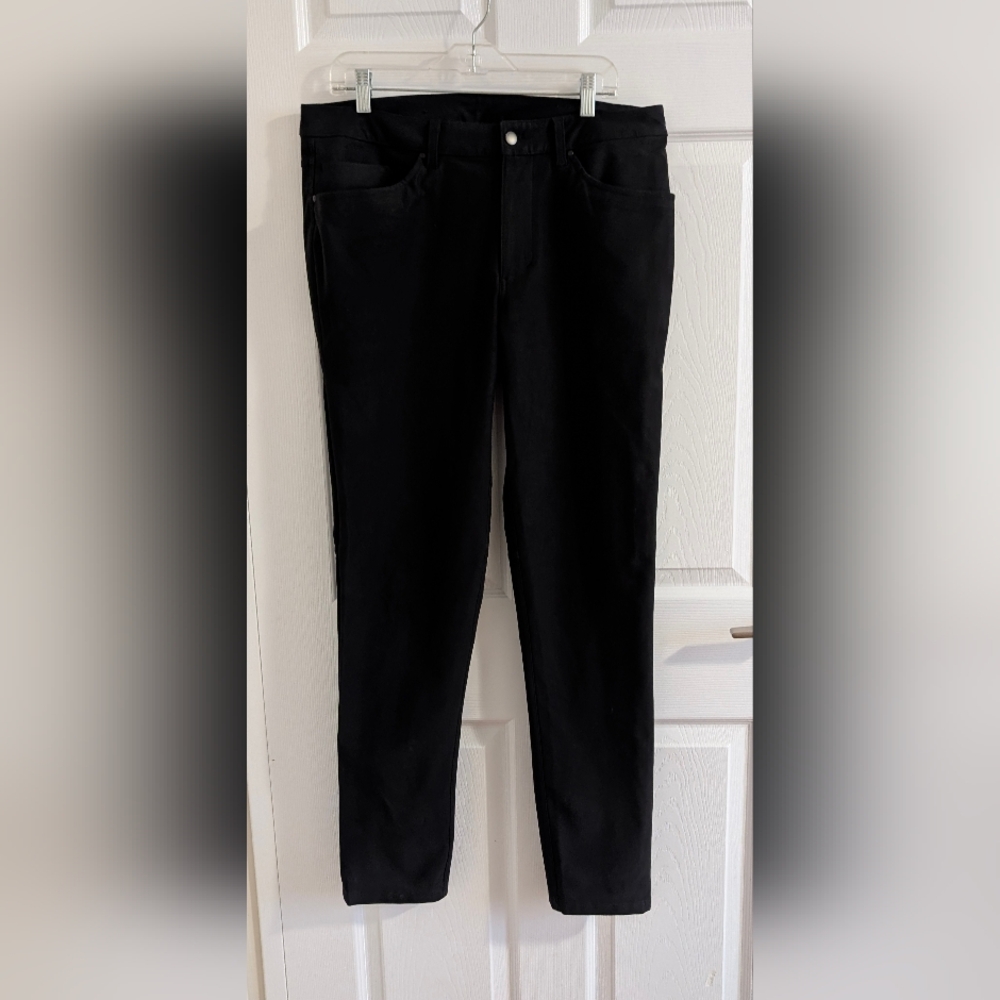 Lululemon ABC Pant Slim 34 Black 5-Pocket Utilitech Men's Trouser Jean Style